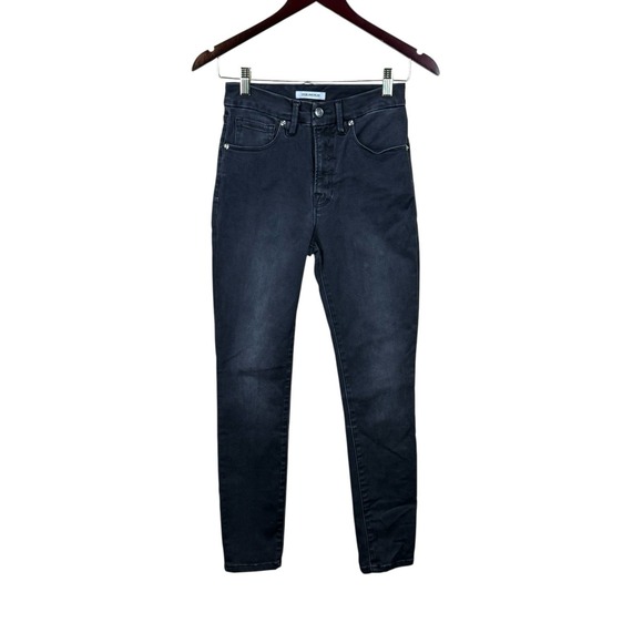 Good American Good Legs Crop Jeans GLC961TNA‎ Black 058 Size 4/27 - Picture 1 of 4